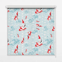 VNÚTORNÁ roleta - okenná roleta - roleta - 120x140 cm - Ryba vo vode - červená, plast (120/140/0.5cm) - TULUP