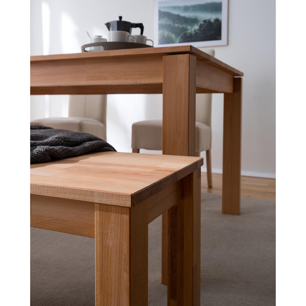 SITZBANK - Buche massiv - Buchefarben, Holz (160/45/35cm) - home24