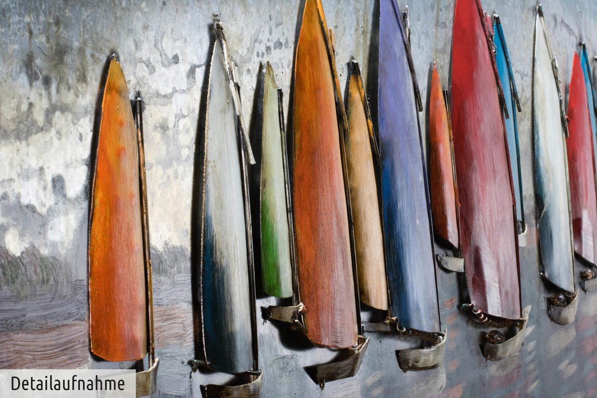 METALLBILD Bunt 144/44 cm - Multicolor, Metall (7.6/44cm) - KUNSTLOFT