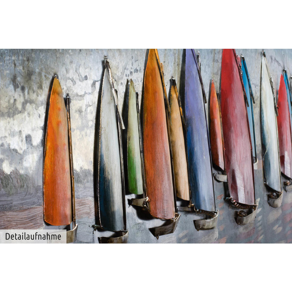 Thumbnail - Kunstloft Metallbild, Mehrfarbig, Metall, 144x44 cm, Bilder und Zubehör, Wandbilder, Metallbilder