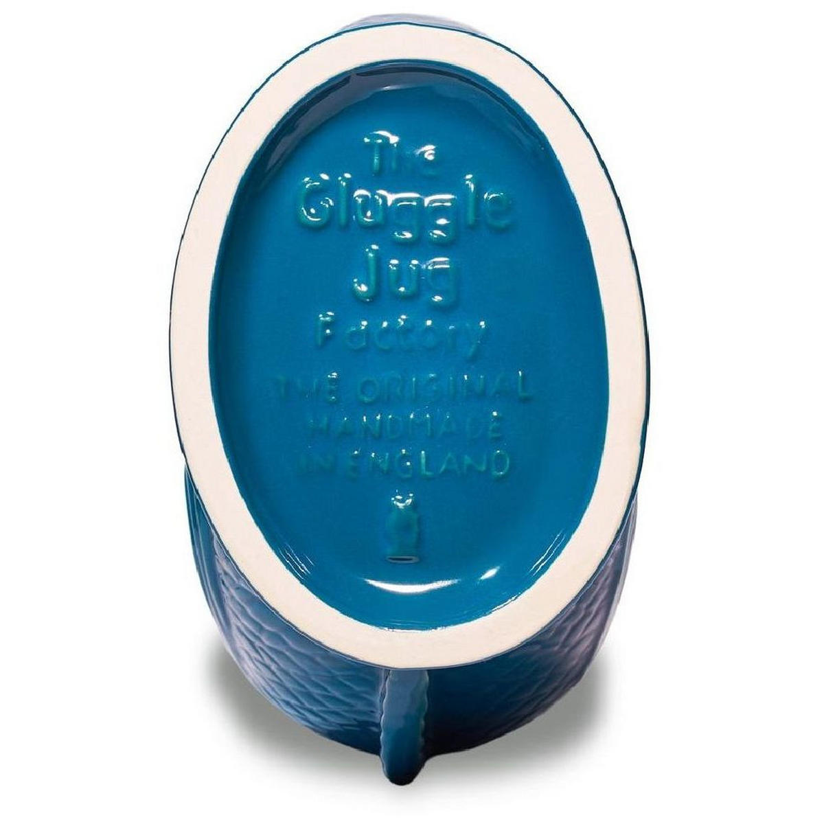 KARAFFE mit „Gluck-Gluck“-Geräusch 27,5/17/9,5 cm - Petrol, Keramik (1.2L) - Gluckigluck