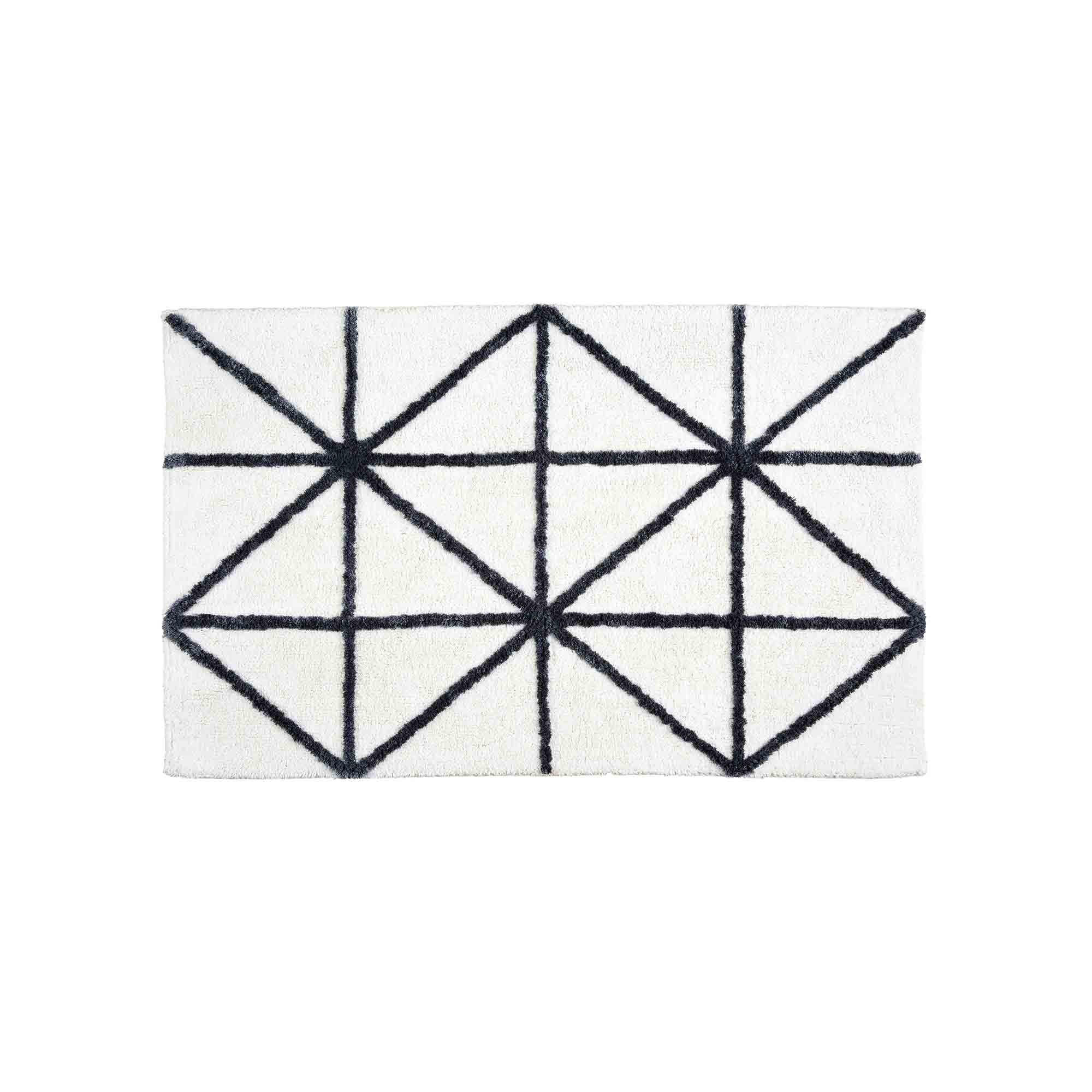 KÚPEĽŇOVÁ rohož BARBADOS GRAFIK - biela, textil (60/90cm) - Schöner Wohnen