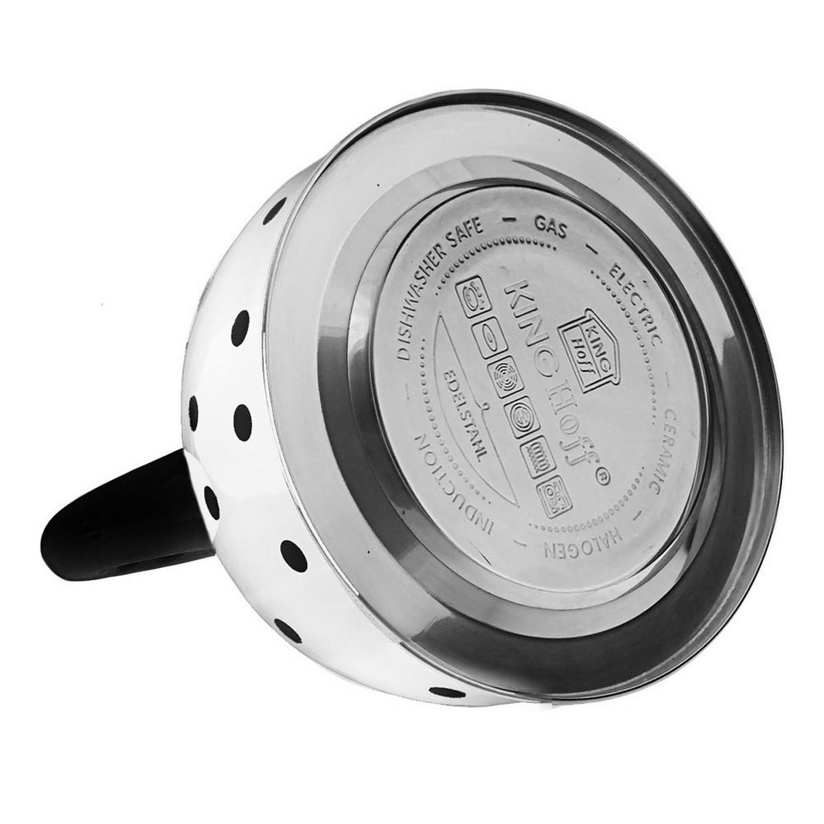 WASSERKESSEL Weiß 24/22/23 cm KH1053 - Weiß, Metall (24cm) - Kinghoff 