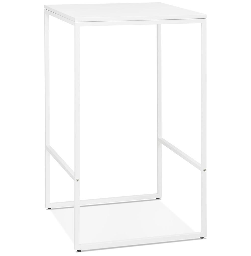 STEHTISCH Industrial Design mit Holzplatte und Metallgestell NOLIRO, Weiß 60x60x102 cm - Weiß, Holz/Metall (60/102/60cm) - KADIMA DESIGN