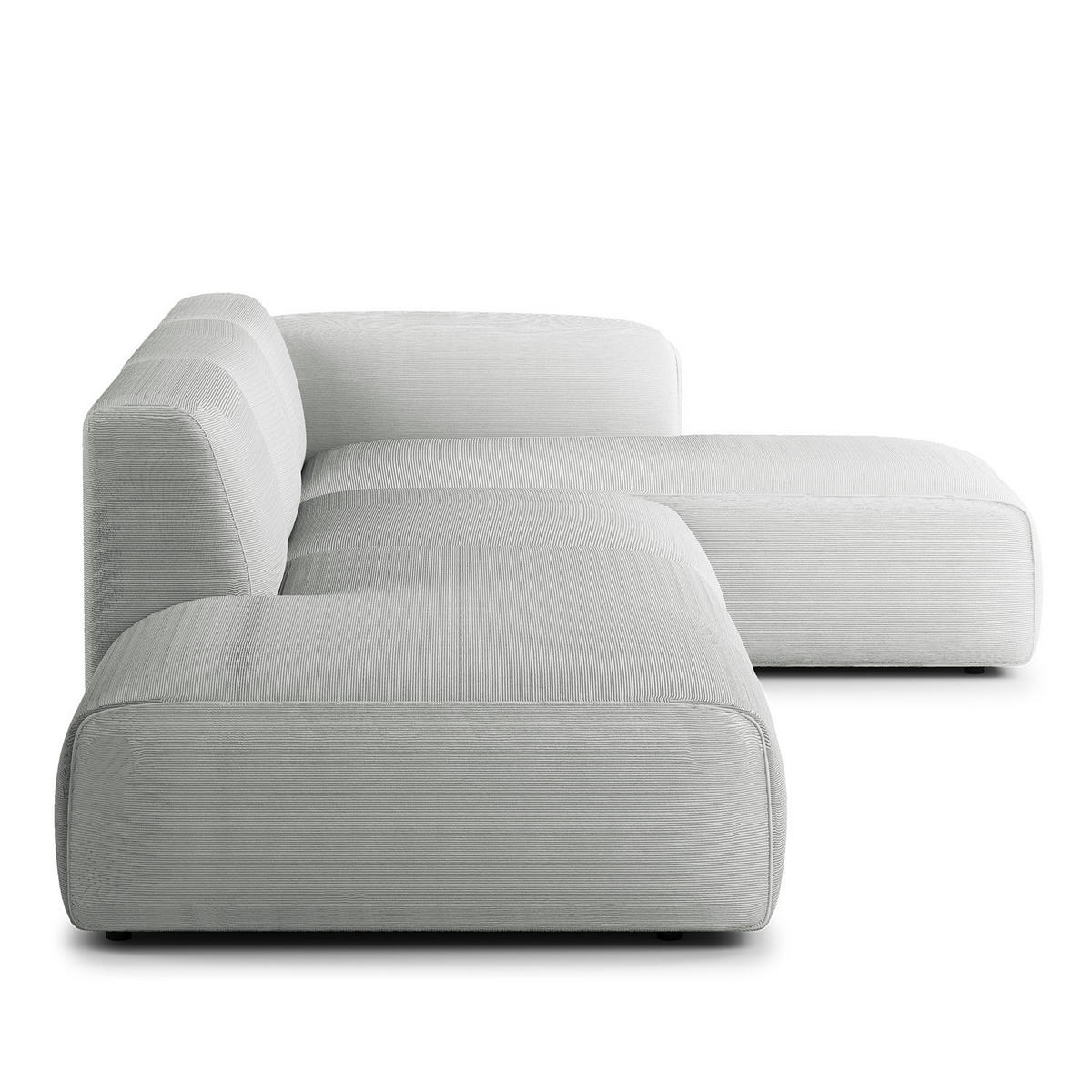 ECKSOFA mit Chaiselongue - Schwarz/Grau, Kunststoff/Textil (290/173cm) - home24