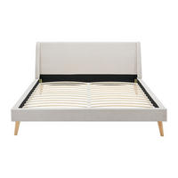 BETTRAHMEN - 2 Personen - stoff - beige Benedicte - Beige, Textil (160/200cm) - Vente-Unique