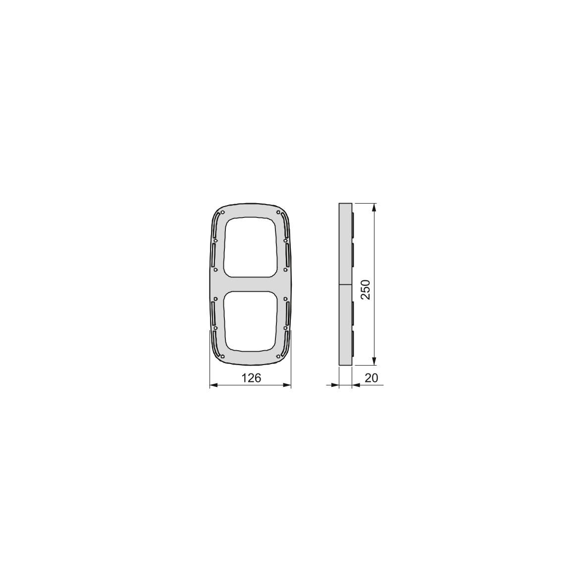 SEITENEINSÄTZE für Sling Side Shelf Hanger Side Panel Set für Sling Garderobenbügel, Kunststoff, Titankunststoff - Titanfarben, Kunststoff (14/5/26cm) - EMUCA
