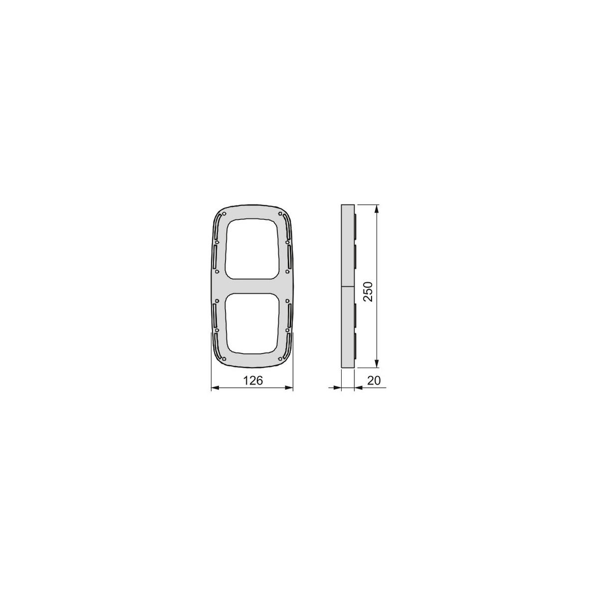 SEITENEINSÄTZE für Sling Side Shelf Hanger Side Panel Set für Sling Garderobenbügel, Kunststoff, Titankunststoff - Titanfarben, Kunststoff (14/5/26cm) - EMUCA