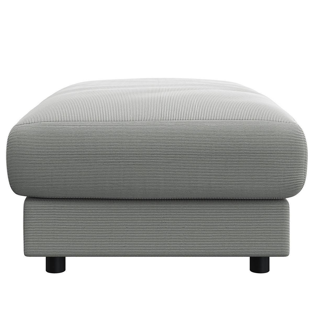 POLSTERHOCKER - Schwarz/Grau, Holz/Kunststoff (107/41/77cm) - home24