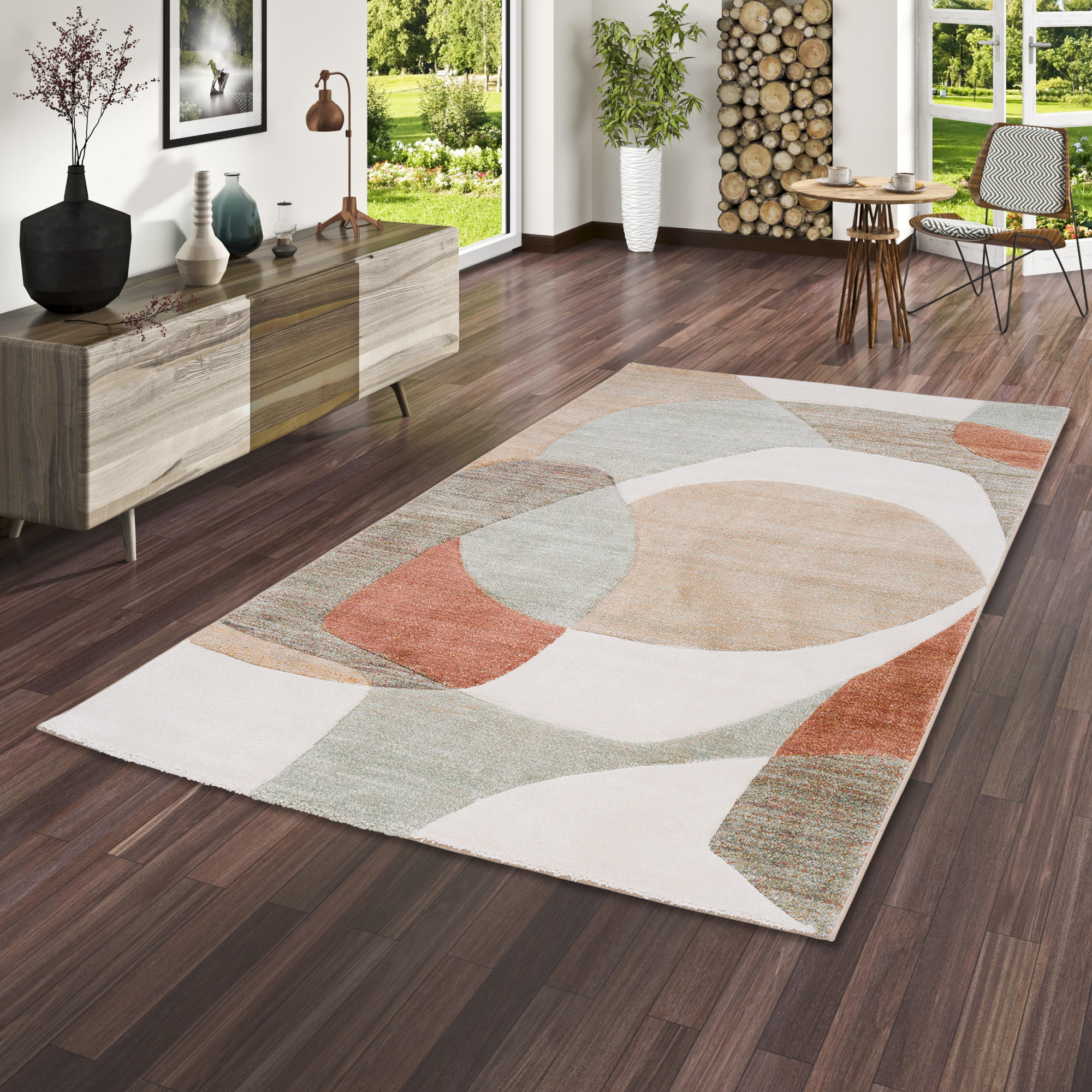 DESIGNER TEPPICH MAUI MODERN - Grün, Textil (80/150cm) - Pergamon