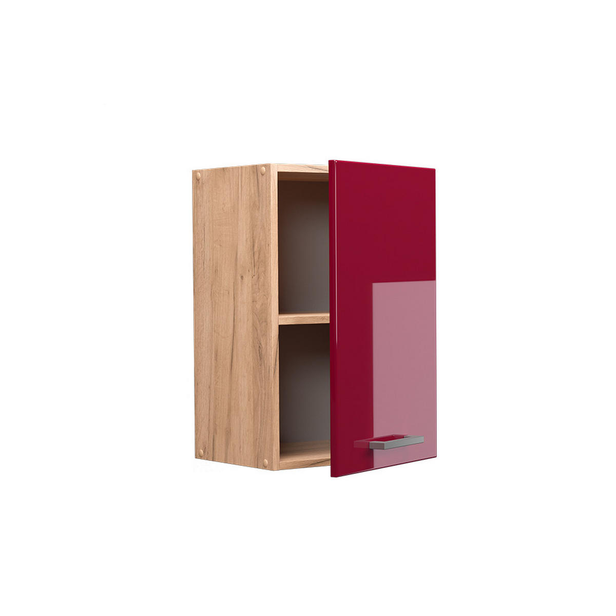 HÄNGESCHRANK R-Line Rot Hochglanz 40 cm - Honigeiche/Bordeaux, Holzwerkstoff (40/60/31cm) - Vicco