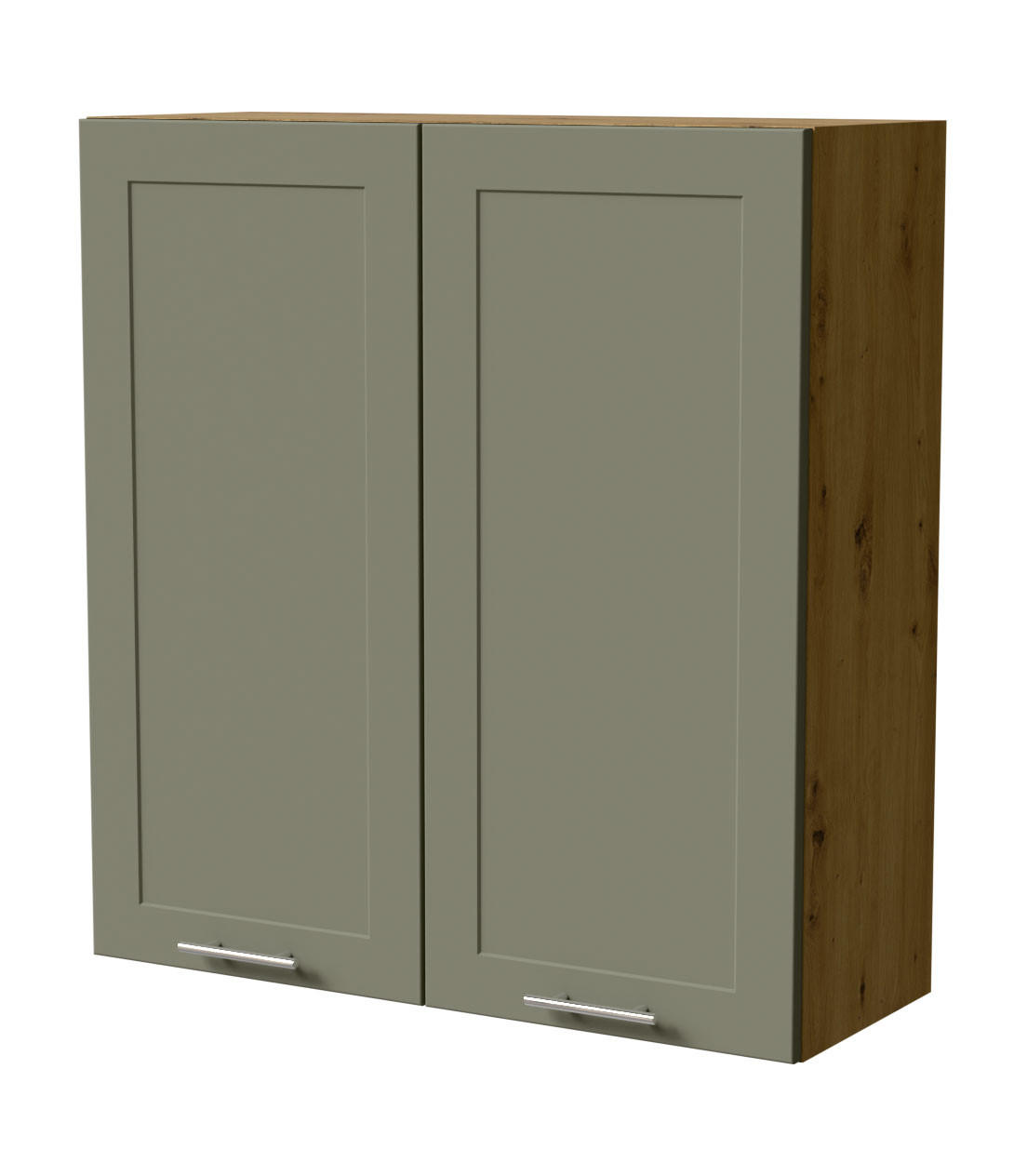 HÄNGESCHRANK Oslo W4/90 Eiche Artisan / Reed Green Matt 90 / 32,5 / 96cm - Eiche Artisan/Grün, Holz/Holzwerkstoff (90/96/32.5cm) - Feldmann-Wohnen