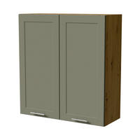 HÄNGESCHRANK Oslo W4/90 Eiche Artisan / Reed Green Matt 90 / 32,5 / 96cm - Eiche Artisan/Grün, Holz/Holzwerkstoff (90/96/32.5cm) - Feldmann-Wohnen
