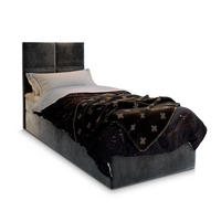 BOXBETT LENA 100 100x200 cm mit Matratze und Topper - Grau - Grau, Holz (100/200cm) - MASSENO