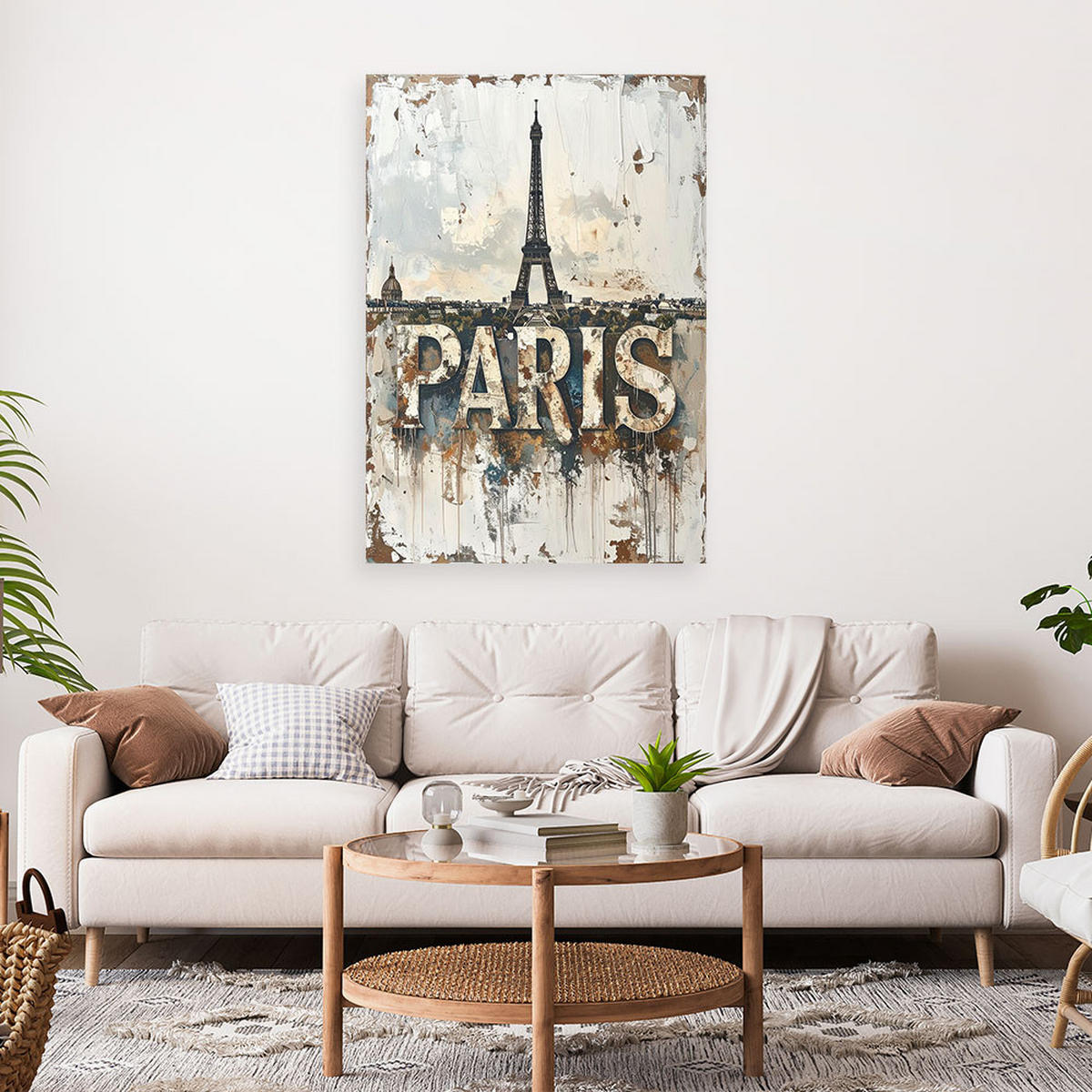 LEINWANDBILD Inschriften und Zitate 80x120cm - Beige, Textil (80/120cm) - Feeby