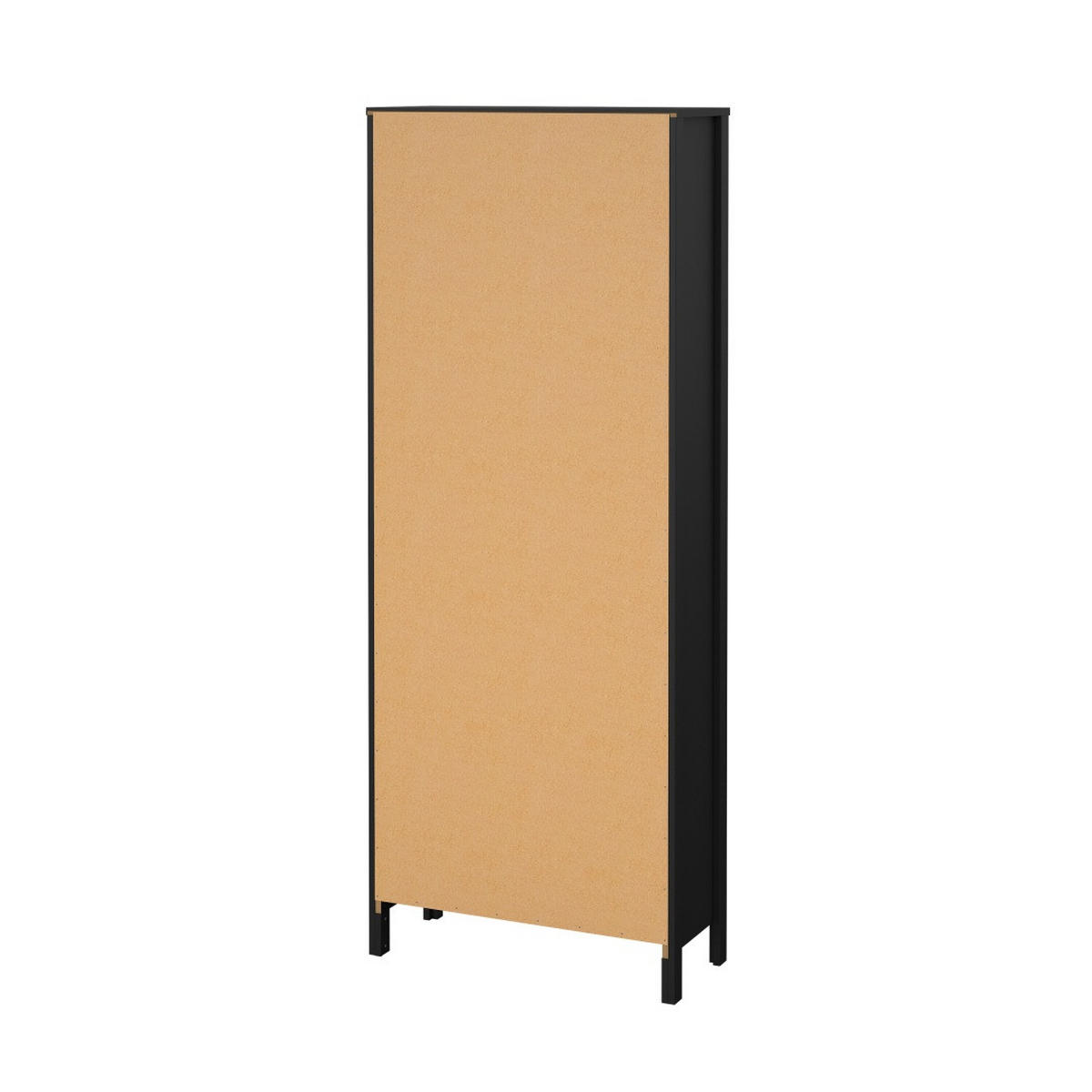 VITRINENSCHRANK, Madrid, Schwarz, Melamin., 78 x 33 x 199 cm - Schwarz, Holzwerkstoff (78/199/33cm) - ebuy24