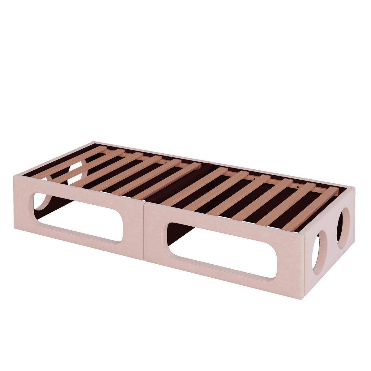 KINDERBETT 90/200 cm DE-02146, in Rosa, mit Sofa- und Haustierbett-Funktion - Pink, Holzwerkstoff (90/200cm) - ComfortXL