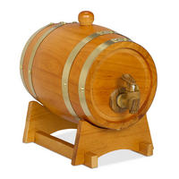 WHISKYFASS - Hellbraun, Holz/Kunststoff (1.25L) - Relaxdays