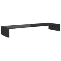TV-TISCH/BILDSCHIRMERHÖHUNG Glas Schwarz 100/30/13 Cm - Schwarz, Glas (100/30/13cm) - vidaXL