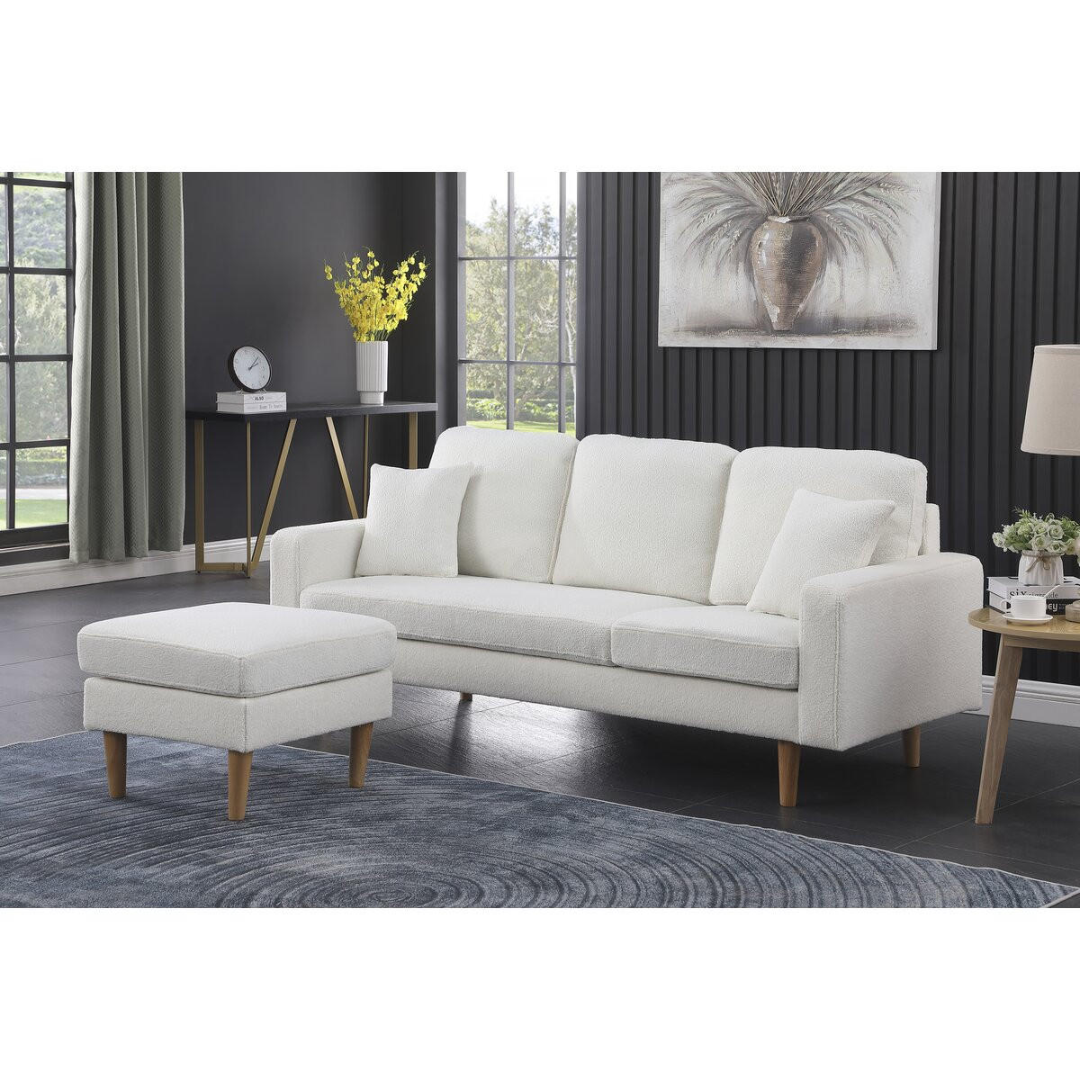 ECKSOFA gabby weiss - Weiß, Textil (75/194cm) - Habitat Garten