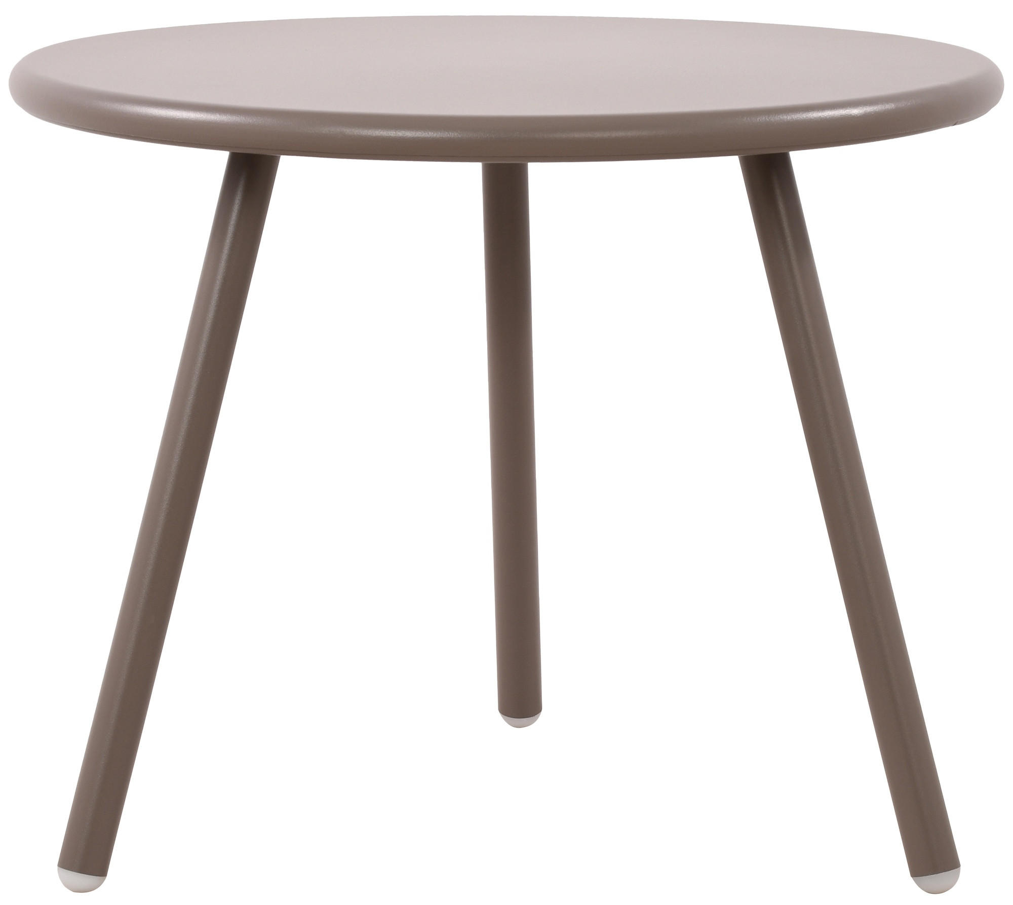 COUCHTISCH rund 50 cm Kunststoff taupe - Taupe, Kunststoff/Metall (50/50/40cm) - CLP