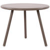 COUCHTISCH rund 50 cm Kunststoff taupe - Taupe, Kunststoff/Metall (50/50/40cm) - CLP
