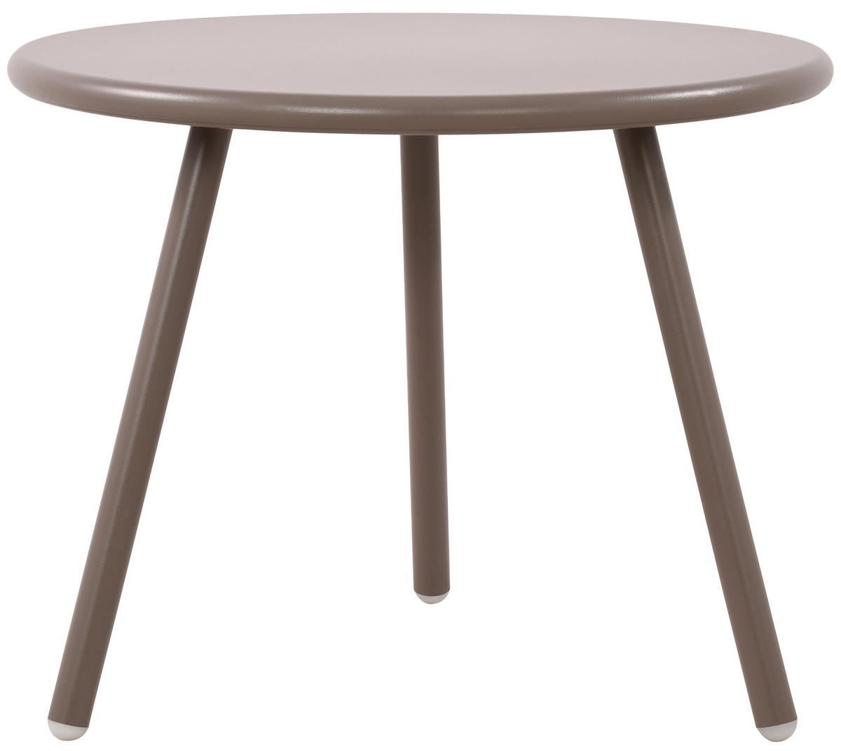 COUCHTISCH rund 50 cm Kunststoff taupe - Taupe, Kunststoff/Metall (50/50/40cm) - CLP