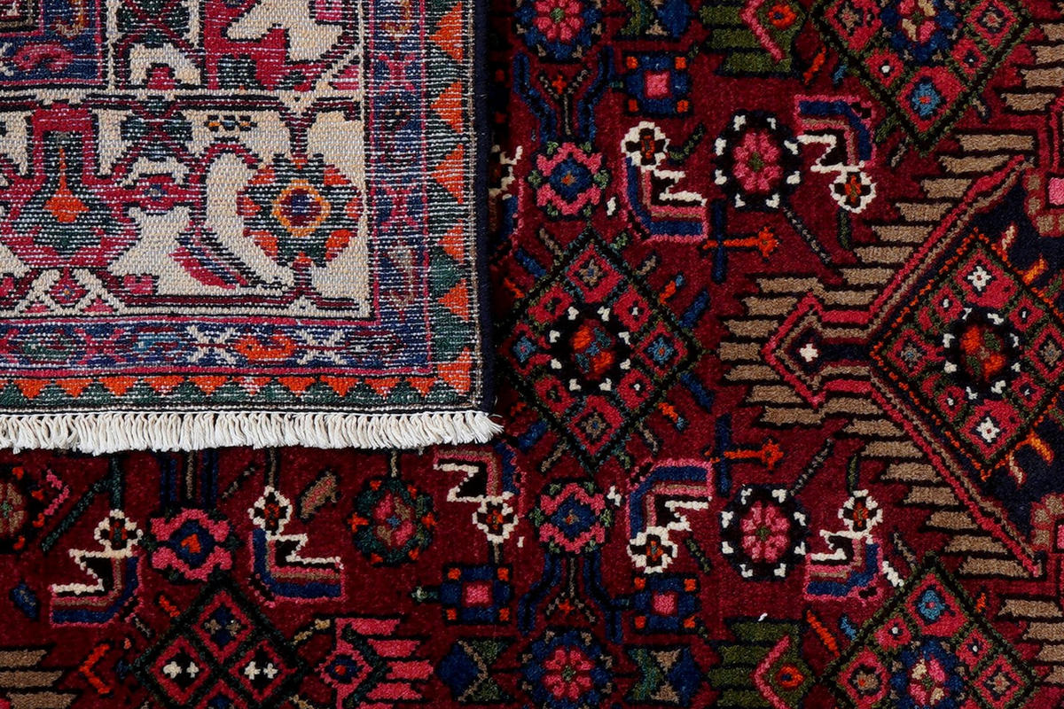 ORIENTTEPPICH handgeknüpft Assadabad Rot 240/139 cm Schurwolle - Rot, Textil (139/240cm) - Looma
