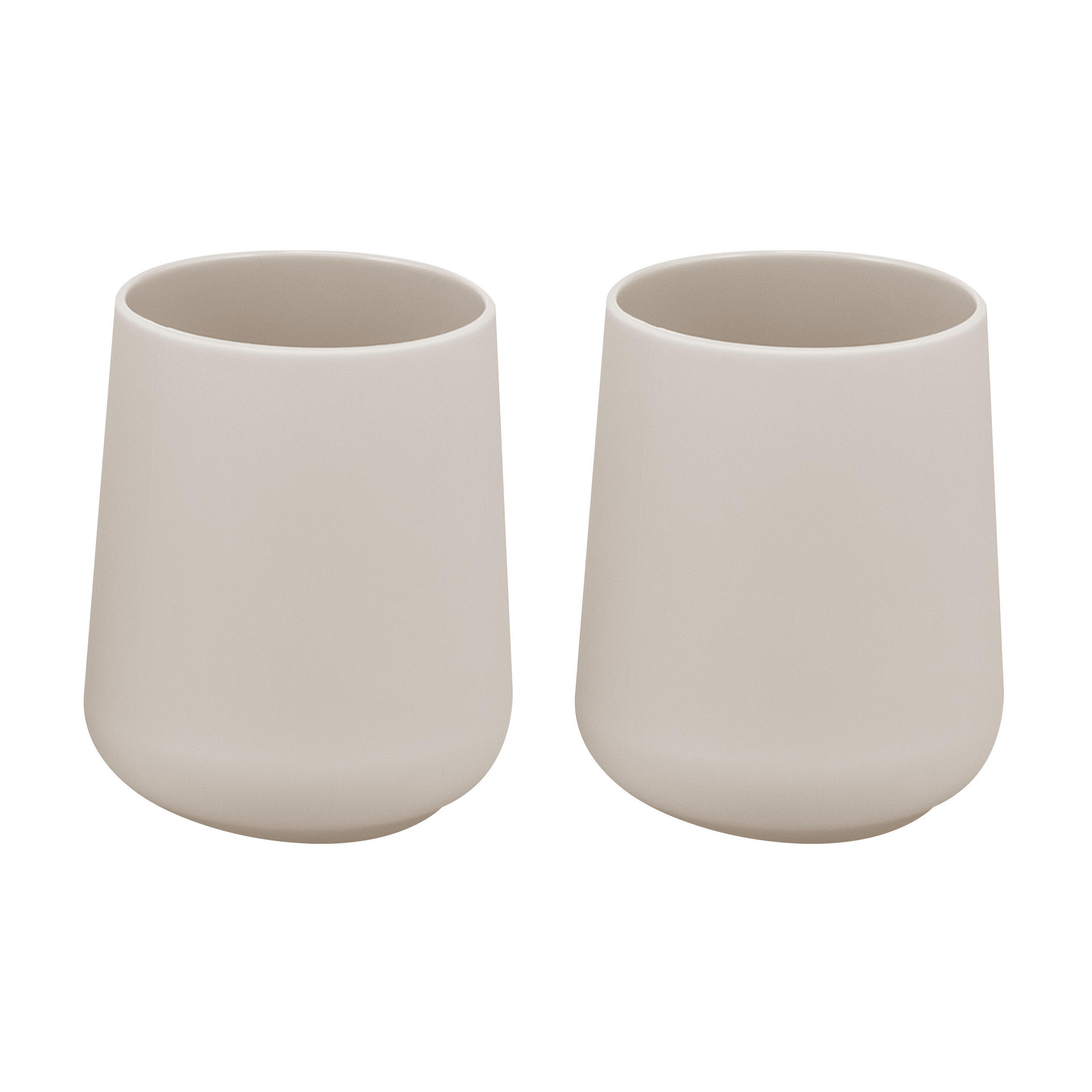 BECHER-SET TESERO 2tlg., Soft-Touch, beige - Beige, Kunststoff (8.5/10.5/8.5cm) - eluno