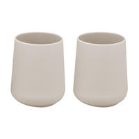 BECHER-SET TESERO 2tlg., Soft-Touch, beige - Beige, Kunststoff (8.5/10.5/8.5cm) - eluno