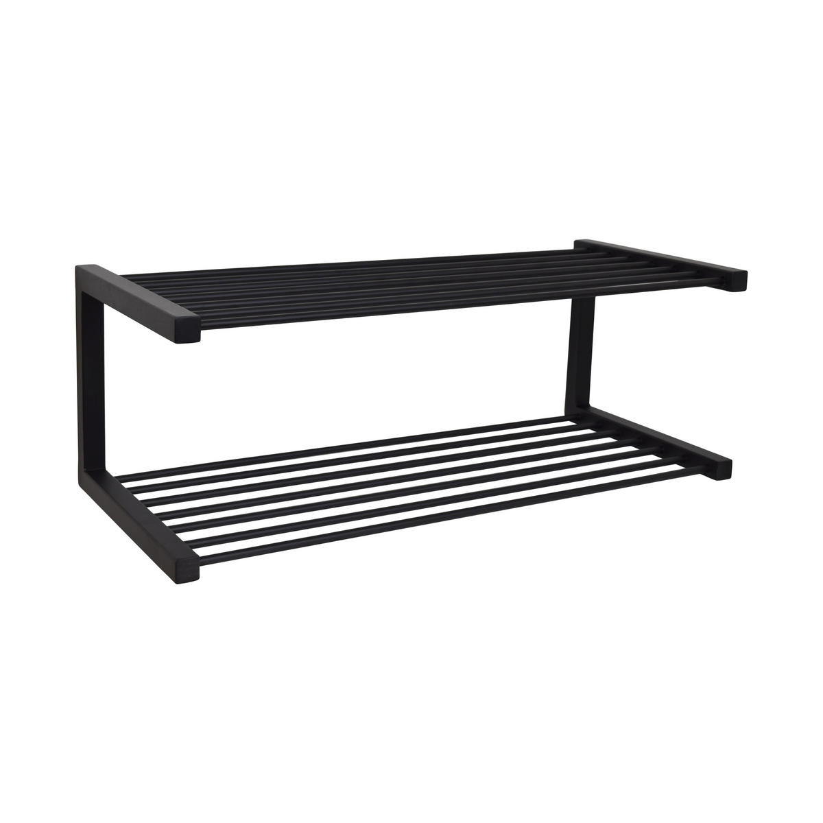 SCHUHABLAGE Hall Schwarz - Schwarz, Metall (70/25/30cm) - LOFT42