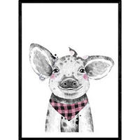 POSTER Kinder – Schwein A3 Rahmenlos - Klar, Papier (29.7/5/42cm) - Nacnic