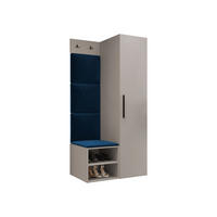 GARDEROBEN-SET Medi III - Blau/Kaschmir, Holzwerkstoff/Kunststoff (40/191/50cm) - MIRJAN24