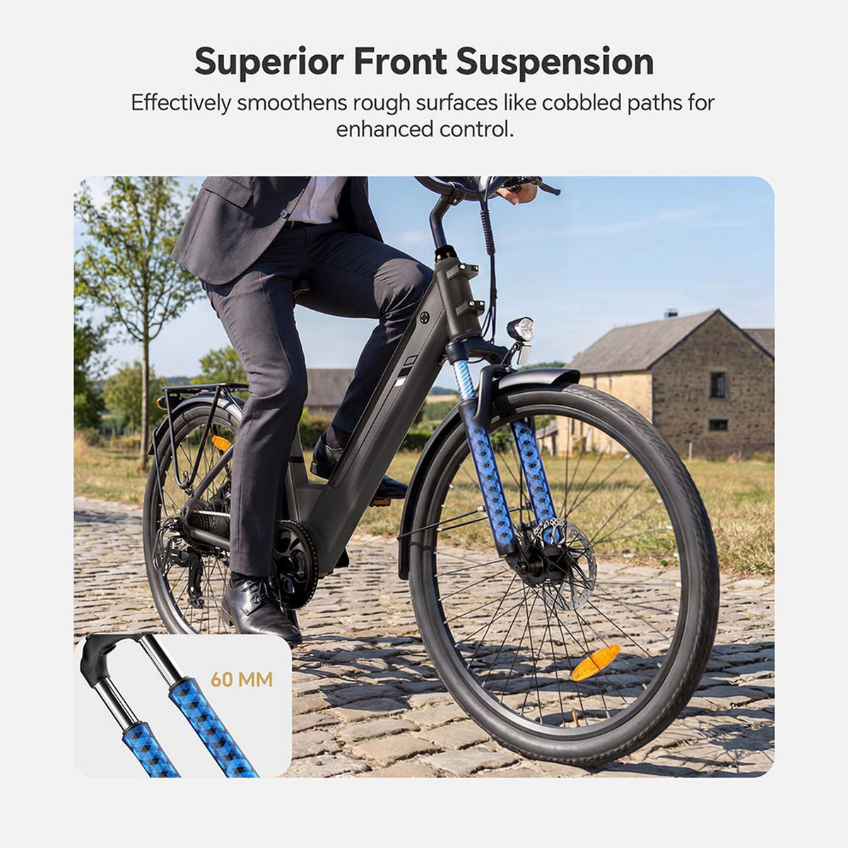 E-BIKE Touroll J2 ST Pro – 100km Reichweite, hydraulische Bremsen, Step-Thru Rahmen - Graphitfarben, Metall (120cm)