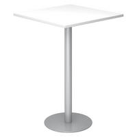 STEHTISCH eckig STH 80/80/111,6 cm in Weiß/Silberfarben - Silberfarben/Weiß, Holzwerkstoff (80/80/111.6cm) - bümö