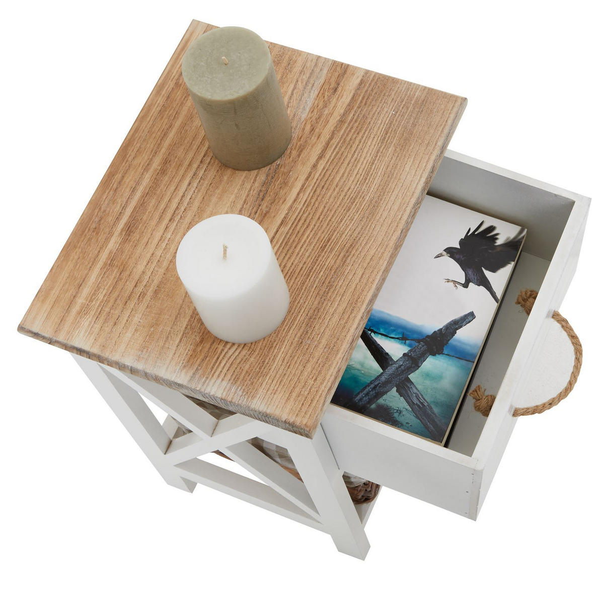 NACHTTISCH PERUGIA - Weiß, Holz (32/40/26cm) - CARO-Möbel