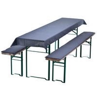 BIERBANKAUFLAGEN Set 240x70 cm Grau - Grau, Textil (70/240cm) - NYVI