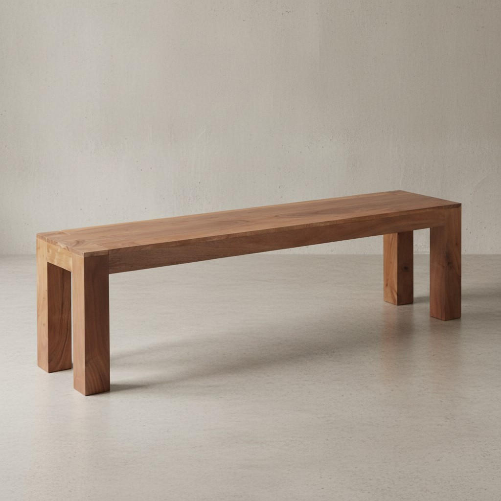 SITZBANK Massivholz Landhausstil handgefertigt, Beige 160x35x45 cm - Beige, Holz (160/45/35cm) - KADIMA DESIGN