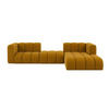 ECKSOFA L-Form Grand L 319 cm, Veloursstoff Salvador, Gelb, Rechts - Gelb, Holz (319/179cm) - Kaiser Möbel