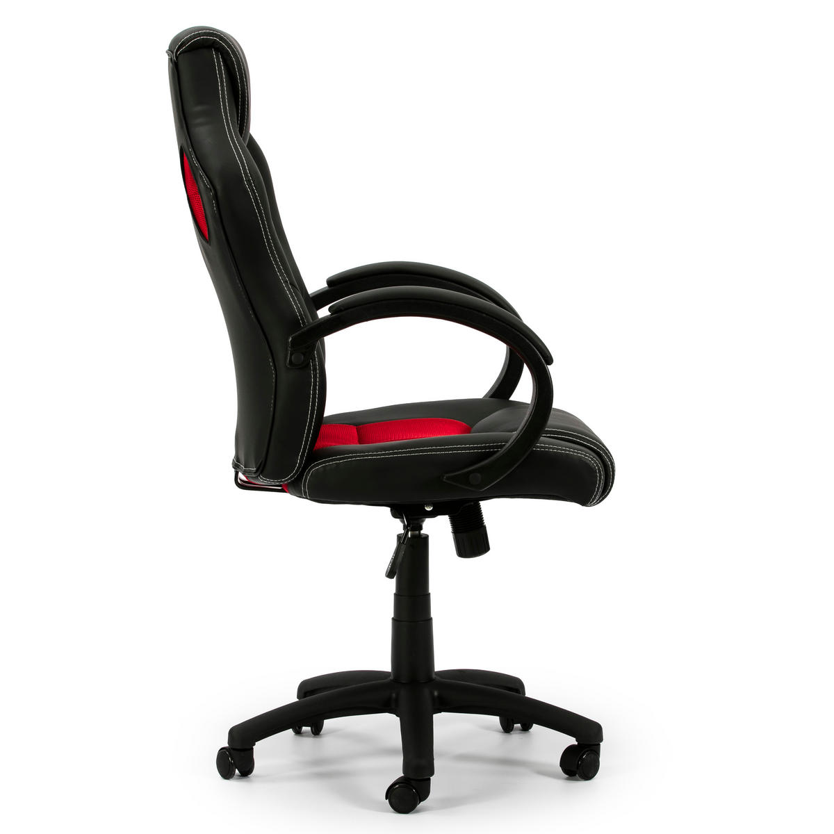 DREHSTUHL Hamilton Schwarz/Rot - Rot, Fell (68/112/61cm) - VS Venta-stock