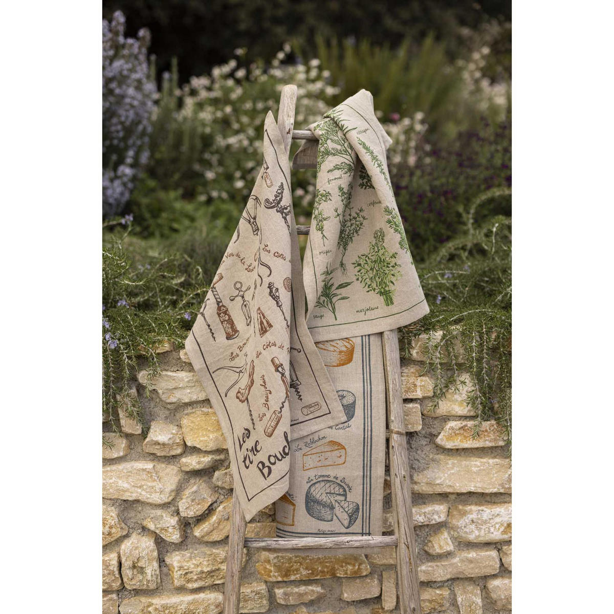 LEINEN-GESCHIRRTUCH Les herbes natur 45 x 70 cm - Naturfarben, Textil (45/70cm) - Winkler