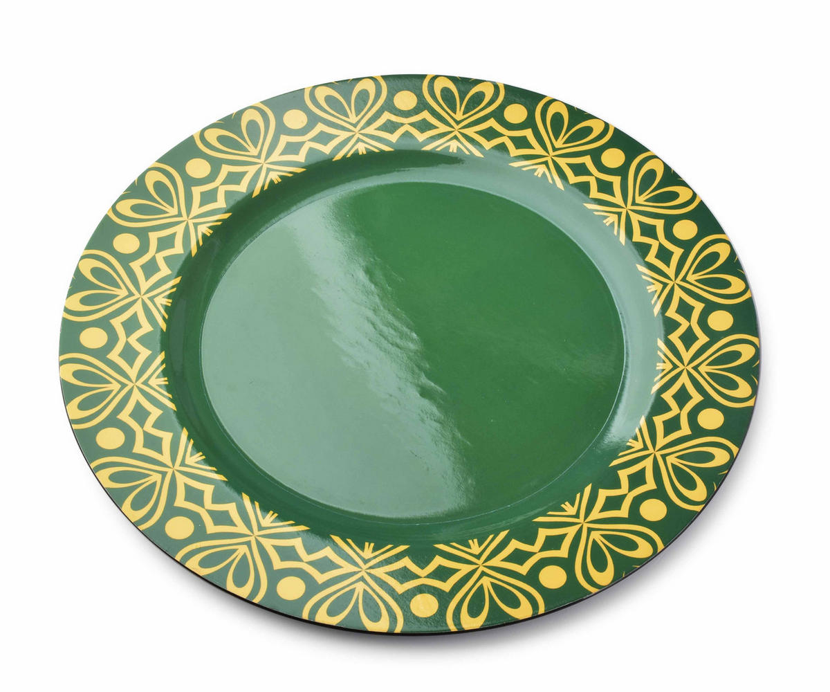 UNTERSETZER Blanche Colours Grün 33/33/2 cm Kunstoff - Grün, Kunststoff (2cm) - Mondex