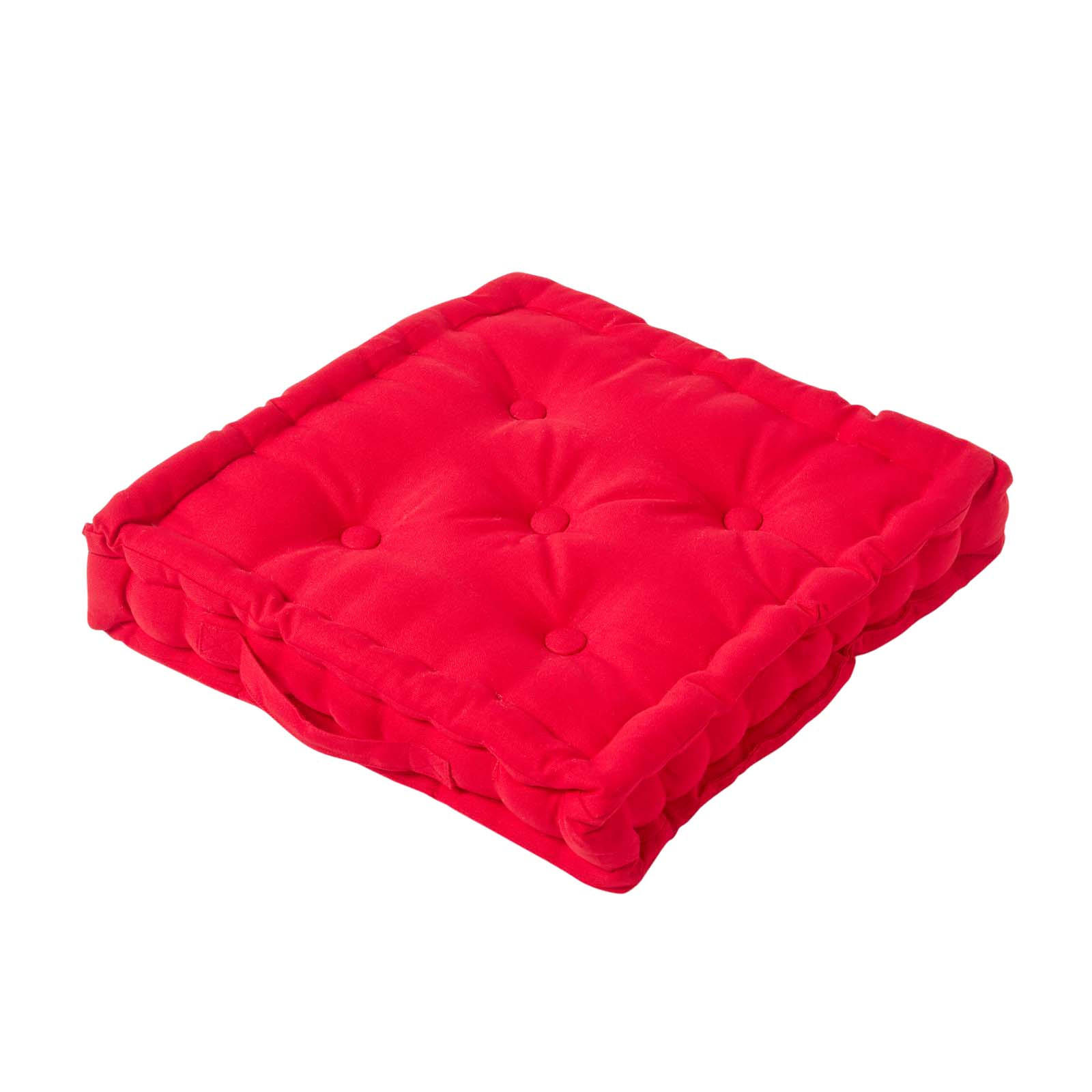 SITZKISSEN rot 50/50/10 cm – Bodenkissen unifarben - Rot, Textil (50/50/10cm) - Homescapes