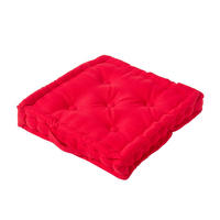SITZKISSEN rot 50/50/10 cm – Bodenkissen unifarben - Rot, Textil (50/50/10cm) - Homescapes