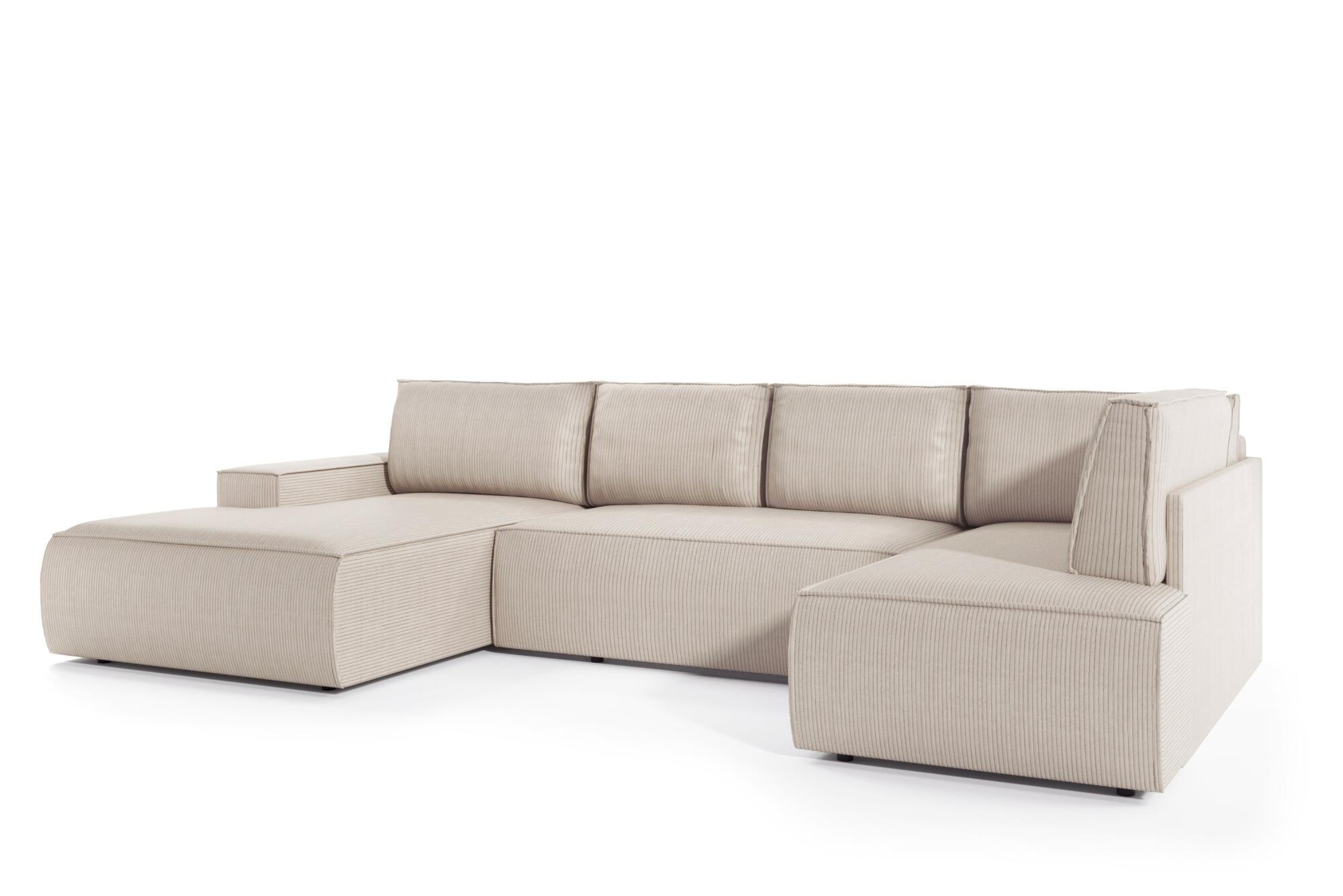 ECKSOFA FIORD Beige 349x167x85 cm - Beige, Textil (349/167cm) - FURNLUX