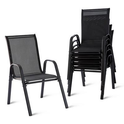 Relaxdays Gartenstuhl Anthrazit 56x90x65 cm