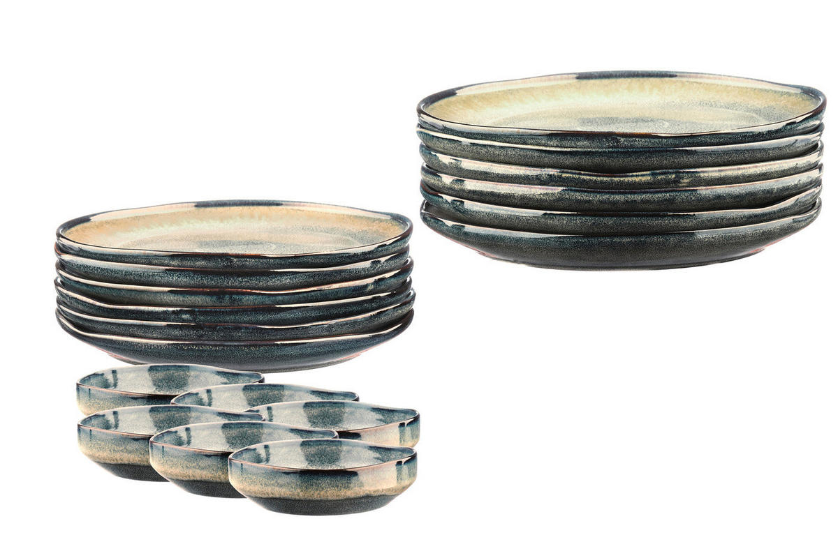 SERVICE Die Essentials Genesis - 18 Teile - Erde - Grau, Keramik (1/1/1cm) - Björn