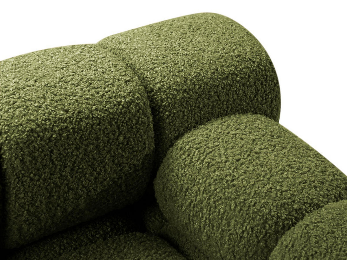CHAISELONGUE rechts Bellis aus Boucle grün - Grün, Textil (94/70/155cm) - Micadoni