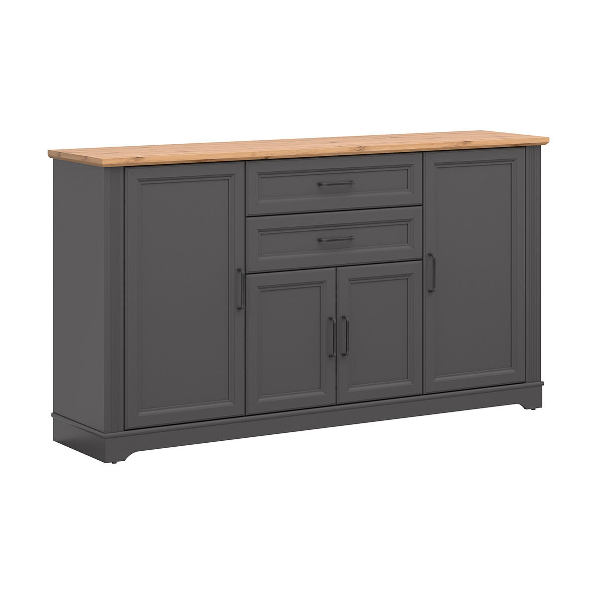 SIDEBOARD Charlie Grau - Grau, Holzwerkstoff (180/99/42cm) - Petits-meubles