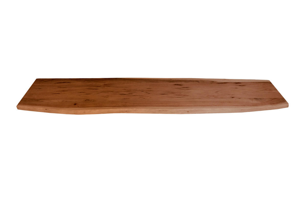 TISCHLATTEN MIT BAUMKANTE FÜR HEIMWERKER, AKAZIENHOLZ CURTIS - Braun/Naturfarben, Akazienholz/Holz (40/140/3cm) - SAM